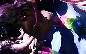 Two naughty black girls at the party