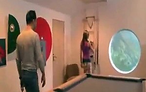 Brunette teen shows off her lingerie