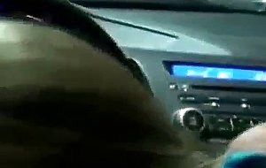 Teen sucks cock in the car