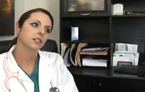 Big tits brunette fucks her patient