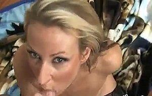 Sophisticated mom milked his cock