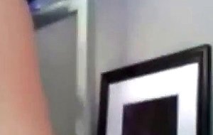 Busty gal caresses dick