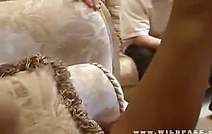 Mature bitch sucking big white dick