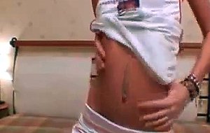 Teen showing her tight horny pussy