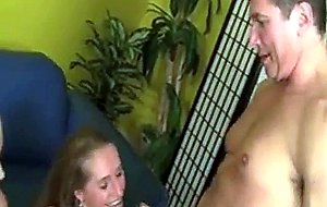 Teen gets sweet watching mom fuck a dude