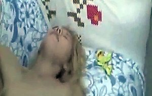 Grumpy blonde teen fuck session