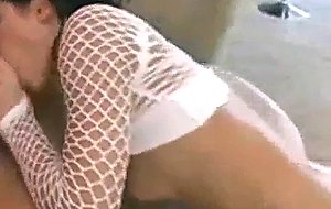  rebecca linares white fishnets and anal combination