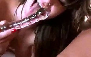 Teen girls eat pussy before being fucked in a threesome