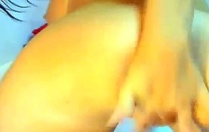 Tight pink pussy gets drilled by a huge vibrator