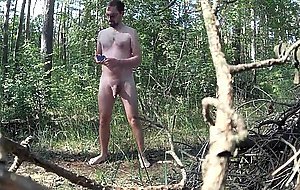 Caught masturbating in the woods