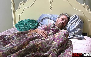 Wet big ass Latina stepdaughter Vanessa Sky stroked stepdads big stick