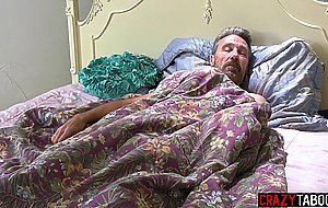 Wet big ass Latina stepdaughter Vanessa Sky stroked stepdads big stick