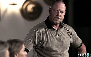 Hubby fucking his mature wife Dee Williams and her mistress Katie Morgan