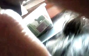 Busty girlfriend sucks & plays with my dick. 1st porn