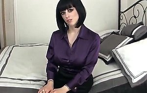 Busty brunette in your tablet