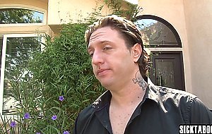 Big ass blonde Niki Snow fucked in the backyard by a perverted older guy