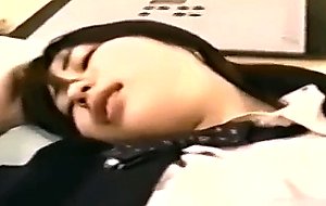 Asian schoolgirl gets a load in her pussy