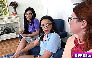 Nerd bestfriends calls their nerd classmate to join them