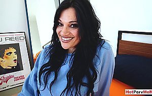 Latina MILF stepmother Mona Azar preparing stepson on his big day