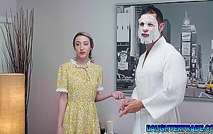 Stepdads getting some relaxing treat from their stepdaughters