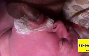 Daddy sucking cub