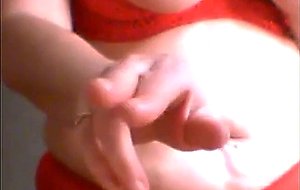 Fingering a woman in front of webcam