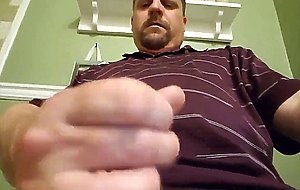 Str8 daddy bear stroke his meat