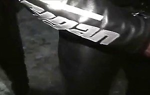 masked dude sucking two fat cocks