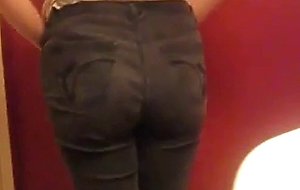 Standing butthole tease