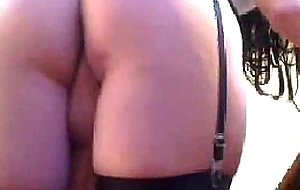 Amateur tranny in stockings solo masturbation