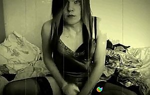 Crossdresser jerk off &big cumshot