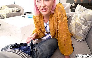 Adira Allure help Allen Swift jerking his cock
