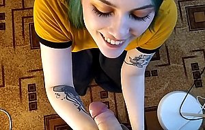 This stunning freaky teen will blow off not only your cock but mind too