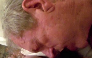 Grandpa sucks and swallows Trucker cum