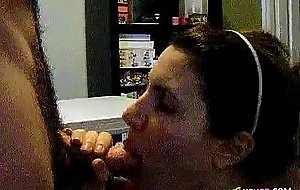 Tripod Blowjob and Facial