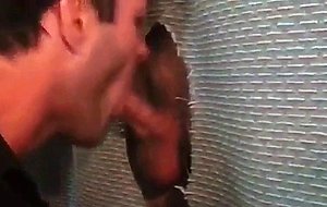 Sucking verbal guy at the glory hole