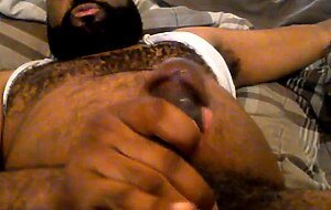 Me showing off Hairy Chest and Belly while Jerking Off