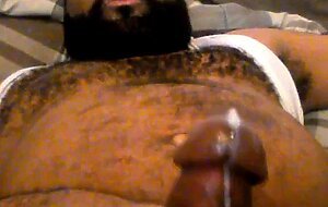 Me showing off Hairy Chest and Belly while Jerking Off