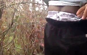 Three men in the woods