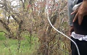 Three men in the woods