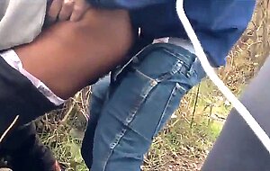 Three men in the woods