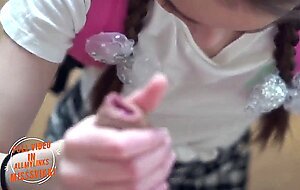 Misss vikkia, stepsister-schoolgirl loves to suck dick