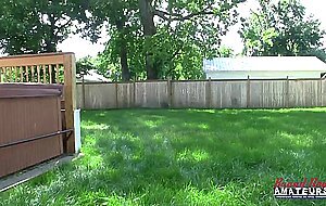 Brandnewamateurs, reese backyard blowjob