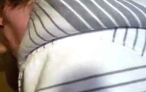 Twink takes the cum in his mouth at homemade GH swallows