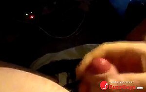 Chubby uncut guy jerking off