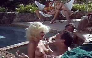 Poolside retro orgy