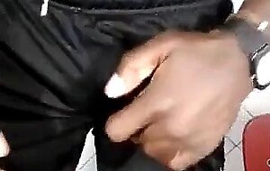 HUGE HEADED BBC IN BLACK SHORTS