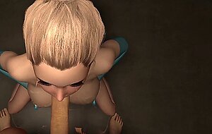 Busty Blonde Babe 3D Porn Teen Blowjob Deepthroat a Huge Dick Teaser