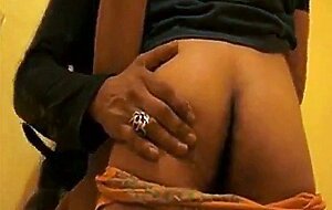 Hot ass play and riming against the wall