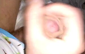 Twink cumming his wet diaper
